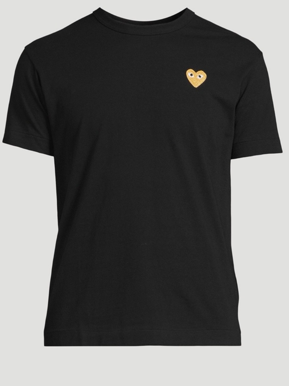 COMME DES GARÇONS PLAY Cotton T-Shirt With Gold Heart Unisex S Small